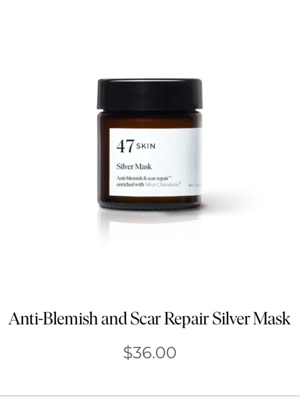 Skin Silver Mask - Brown Jar with Black Lid